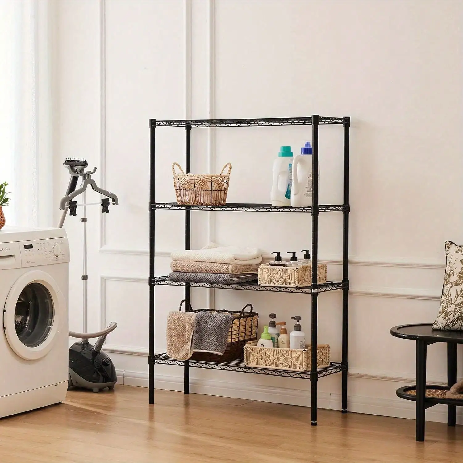 3-Tier Storage Shelving Unit, Adjustable Metal Wire Racks