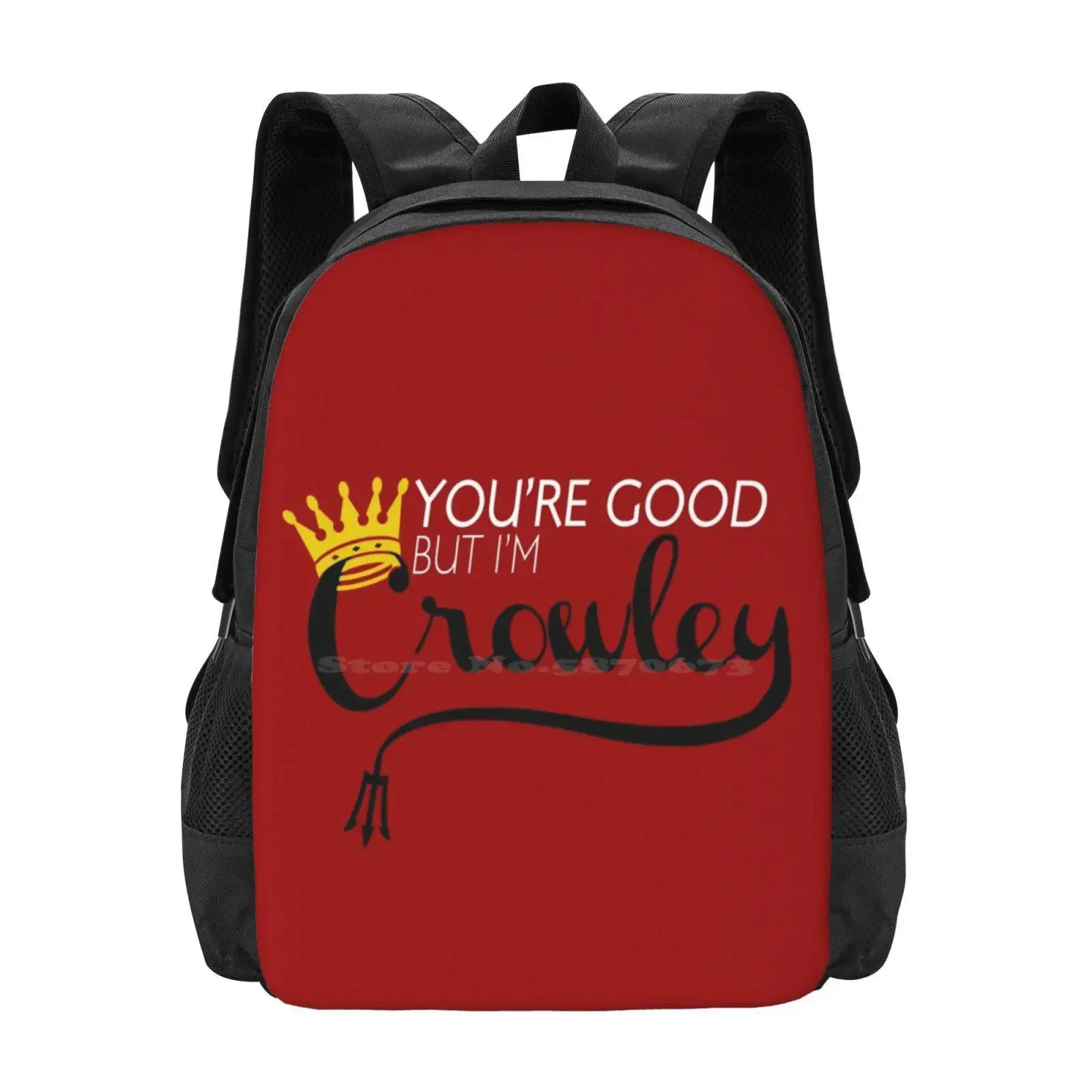 

Рюкзаки I'm Crowley для школы, дорожные сумки для девочек-подростков Supernatural Crowley