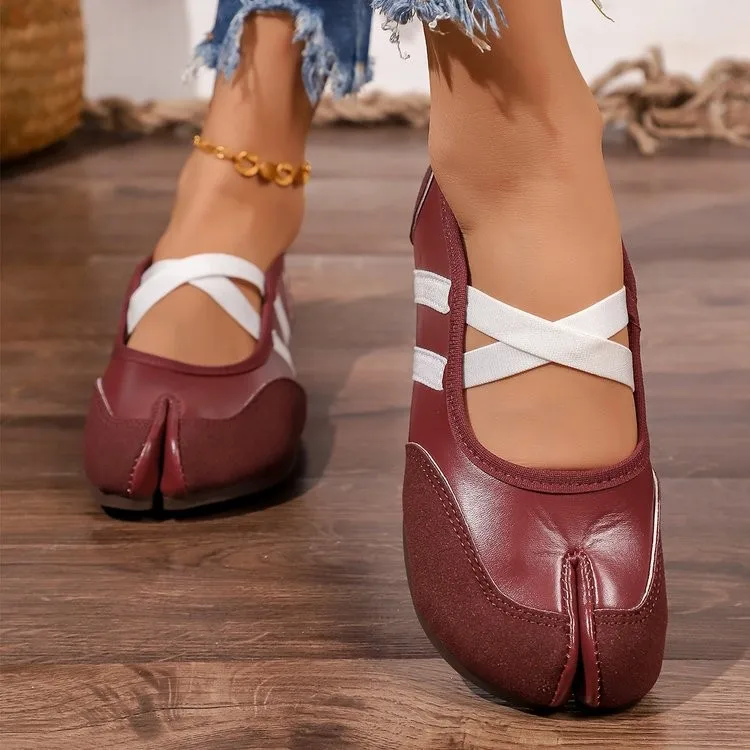 Neue Marken-Damenschuhe: Weiche Ballerinas, Slip-On Loafers, Weiche Mokassins, Tabi Ninja Freizeitschuhe, Damenschuhe mit Schleifenknoten. – Detail 10