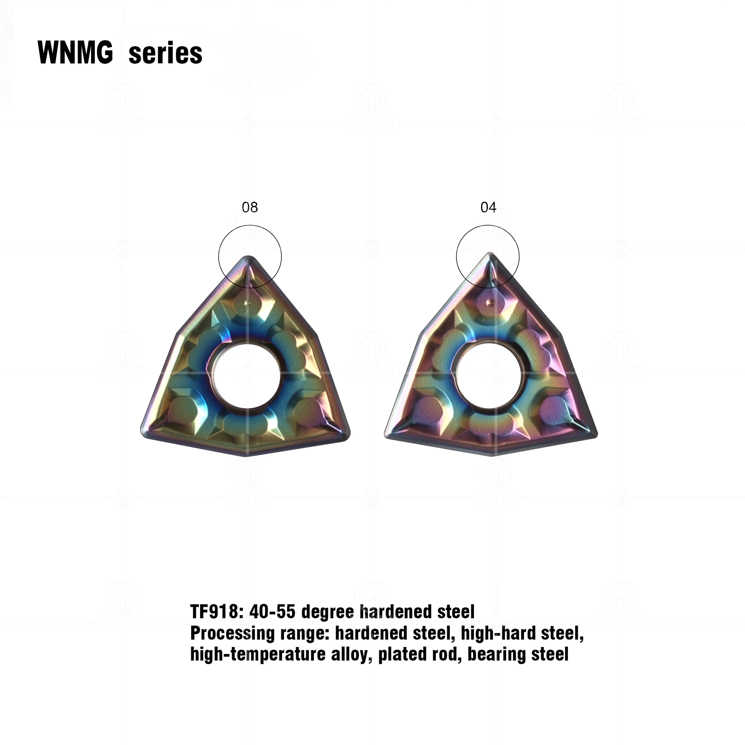 DESKAR 100% Original WNMG080404-TF WNMG080408-TF TF918 Lathe Hardened Steel 60 Degree Cutter Inserts Turning Tool Machine Blades