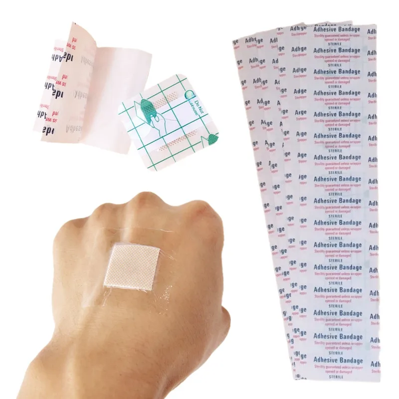 50pcs/set 38*38mm Transparent Band Aid Square Shaped Round Conner Wound Plaster for Children Kids Patch Skin Adhesive Woundplast