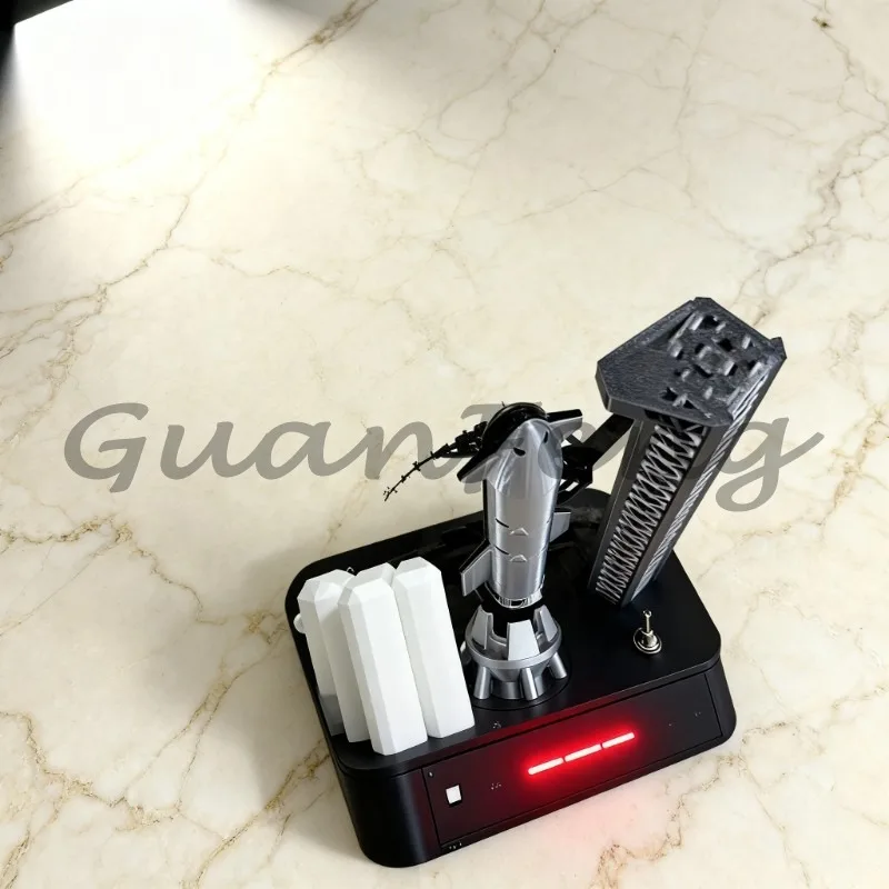 3D Printed Starship Model Humidifier, Equipped with Altitude Restoration & Recovery Function, Desktop Rocket Decor Humidifier
