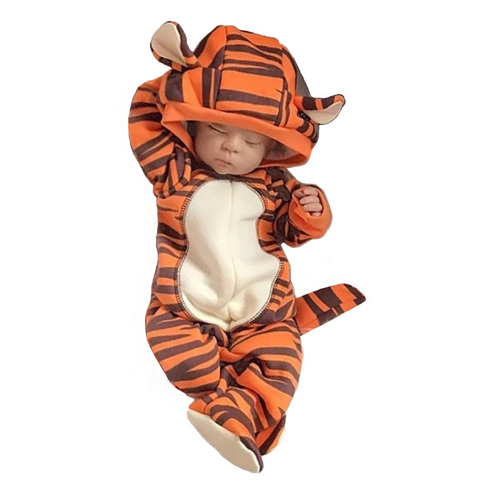 Umorden Baby Boys Little Tiger Costume felpa con cappuccio tuta pagliaccetto manica lunga autunno primavera Halloween compleanno Purim vestiti