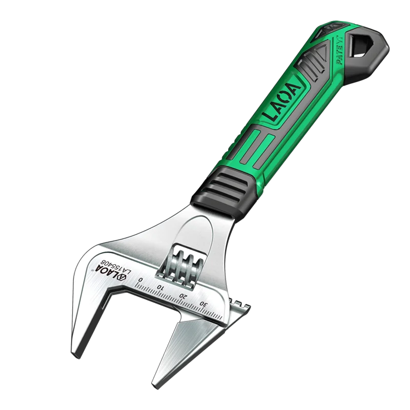 LAOA Thin wide-angle large-opening movable wrench, multi-function household bathroom wrench, pipe wrench, pipe wrench