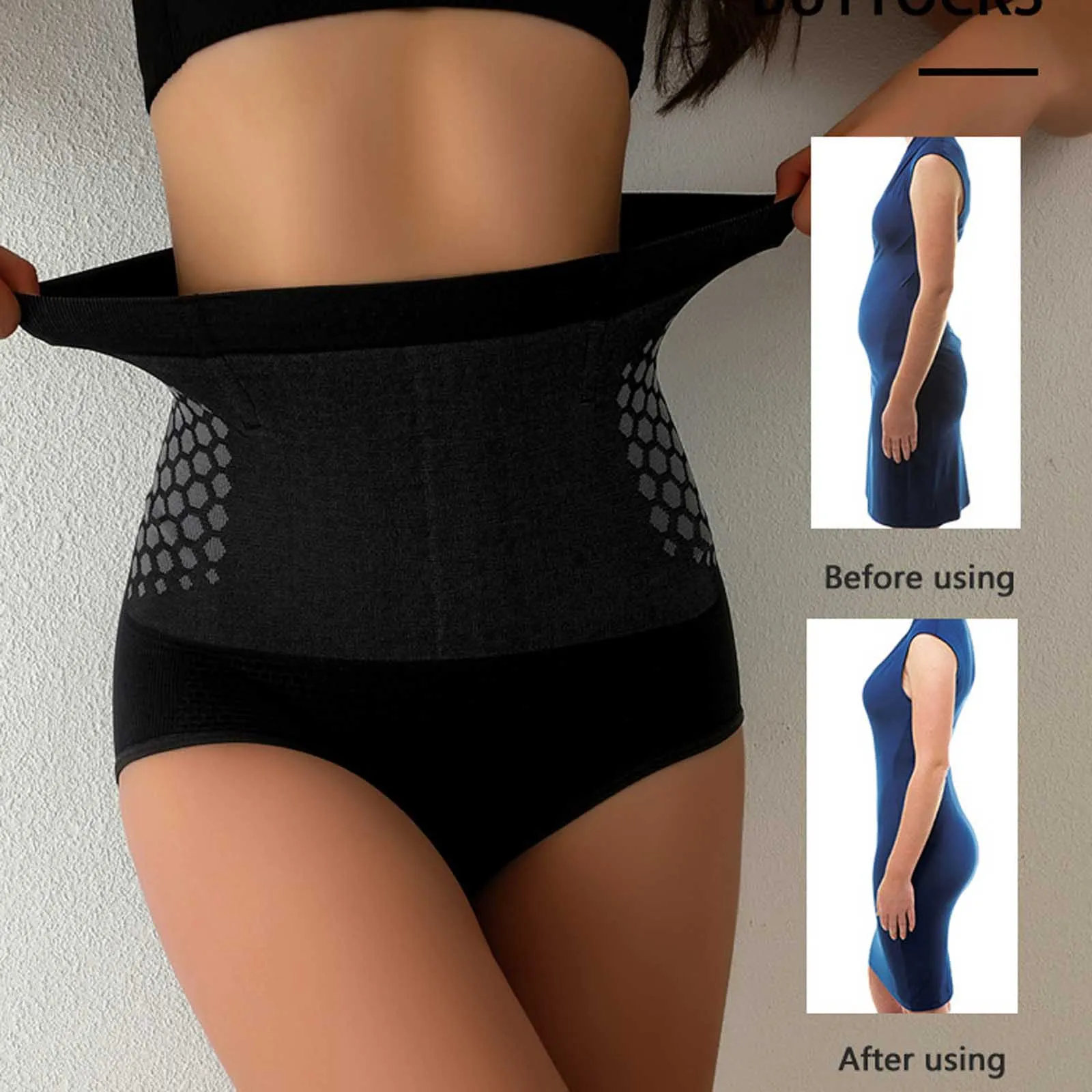 High Waist Tummy Control Shapewear Seamless Slimming Briefs Breathable Waist Trainer Panties Butt Lifting Body Shaper Underwear view 2
