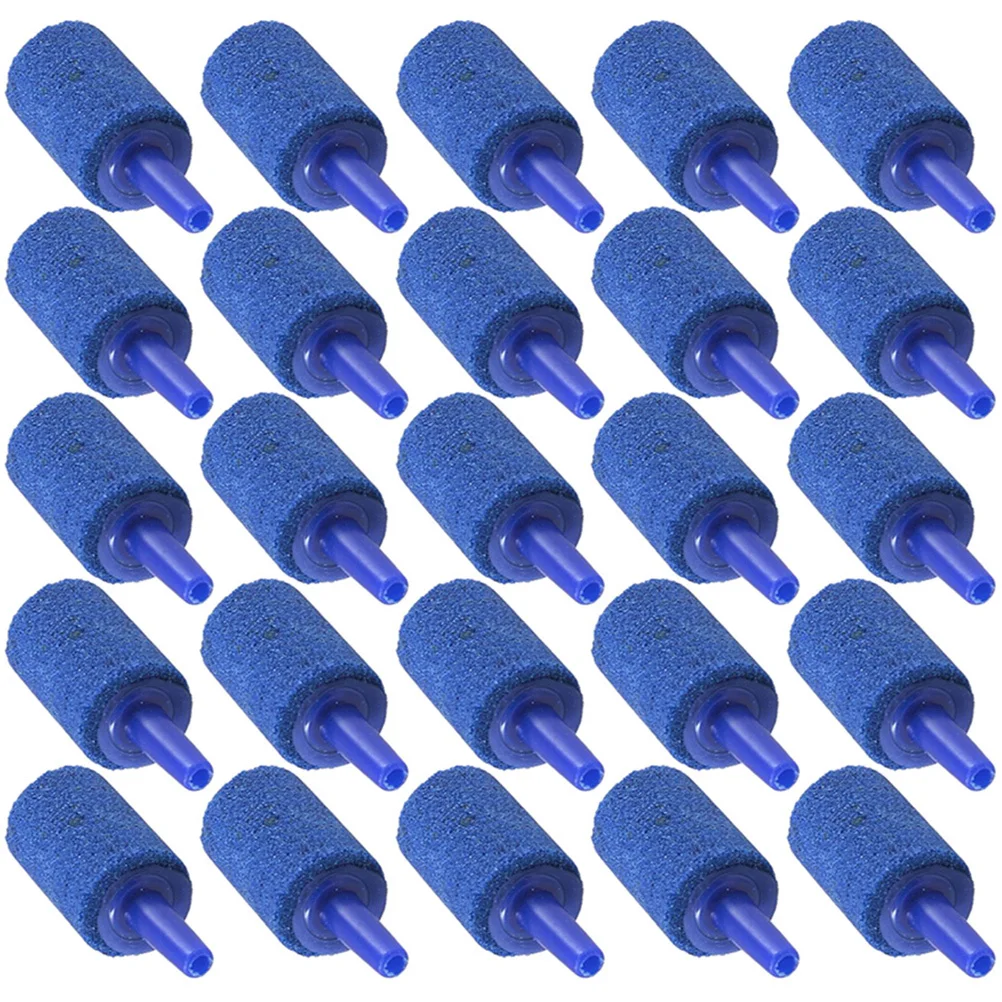 

25pcs Blue Bubble Stones for Fish Tank Aquarium Air Stone Diffuser Small Bubbler Oxygen Aerator Uniform Bubbles Reusable Pet