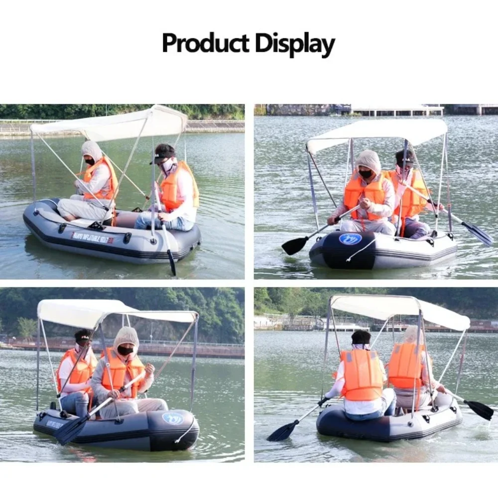 Thickened Alloy Kayak Paddle Double-ended Hand Oars Portable Shaker Paddle for Kayak Drift Fishing Boat Inflatable Boat