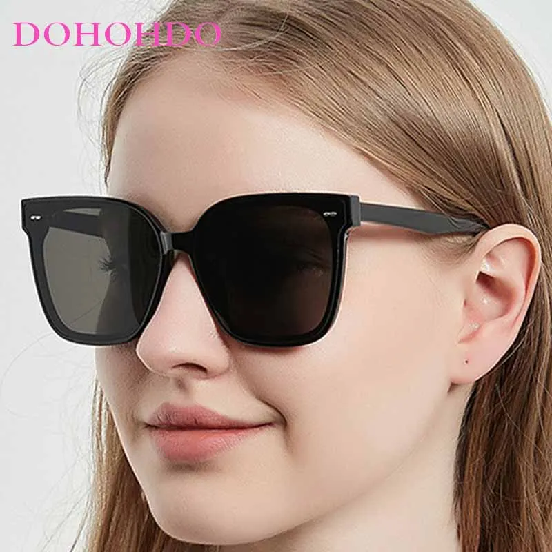 

DOHOHDO New Y2K Big Frame Sunglasses For Women Fashion Square Too Glasses Ladies Glasses Outdoor Sunshade Mirror For Men UV400