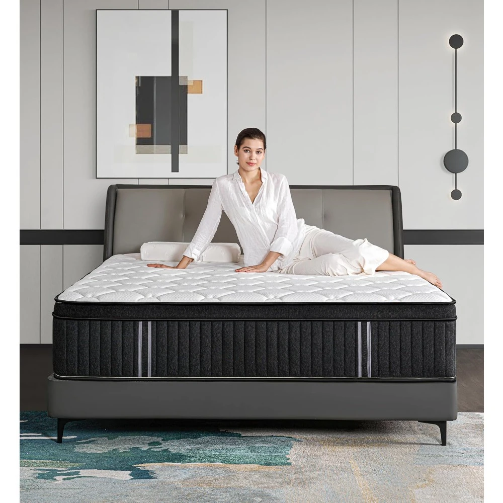 

Full Size Mattress,10 Inch Hybrid Full Mattress in a Box with Memory Foam & Individual Pocket Spring for Edge Support,Pressure R