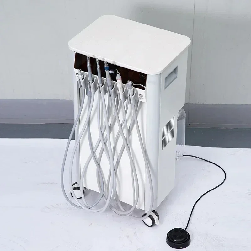 Por   Removable Cart Veterinary den-tal Unit with Suction for Animal Teeth Cleaning Mobile den-tal Practice Equipment