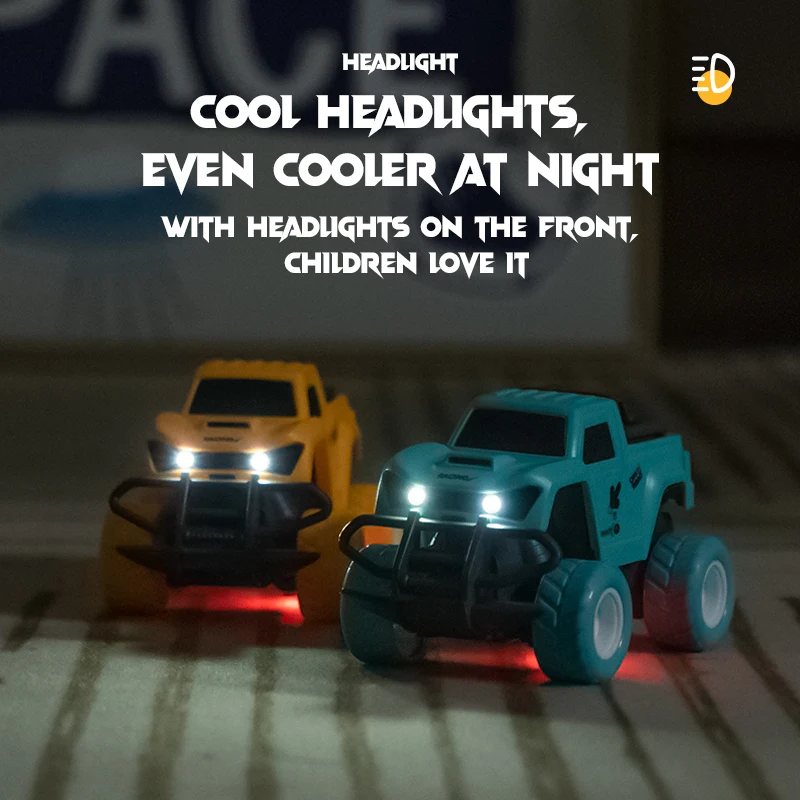 Remote Control Car, 1:24 Scale Kids Mini RC Car With LED Lights, 27Mhz RC Off-road Vehicle Electric Car Toys For Boys Girls Birt