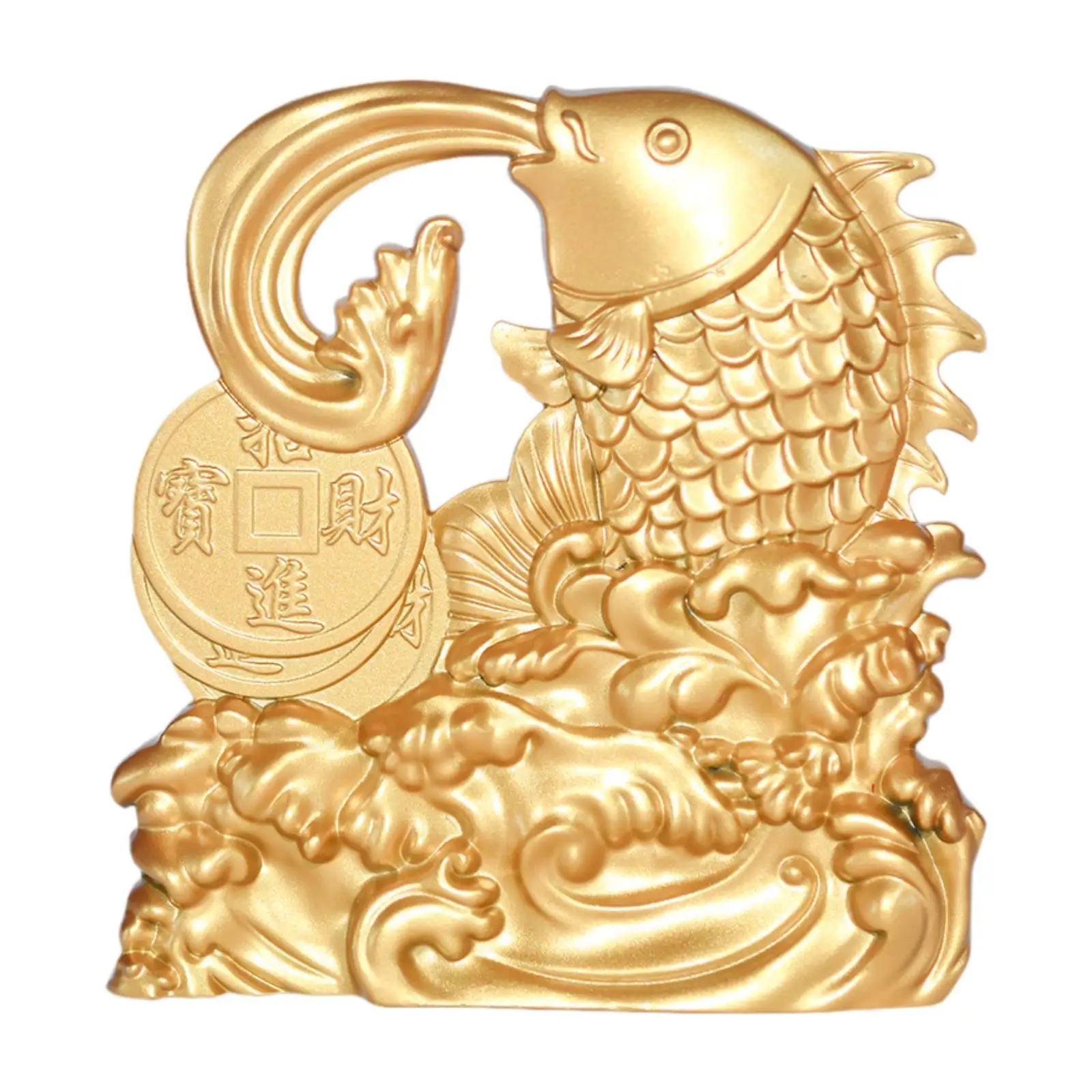 

Статуя золотой рыбки, современный подарок, фигурка животного для праздничного ТВ-шкафа в фермерском доме