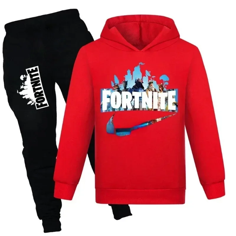 Fortnite Kids Clothes Sweatshirt and Casual Pants Set Spring Autumn Girls Boys Clothes of Ages 2-16