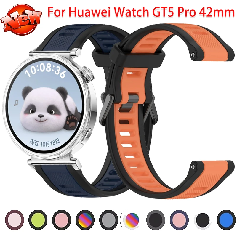 18mm Soft Silicone Strap For Huawei Watch GT5 Pro 42mm Replacement Accessories bracelet wristband  Huawei Watch GT5 41mm correa