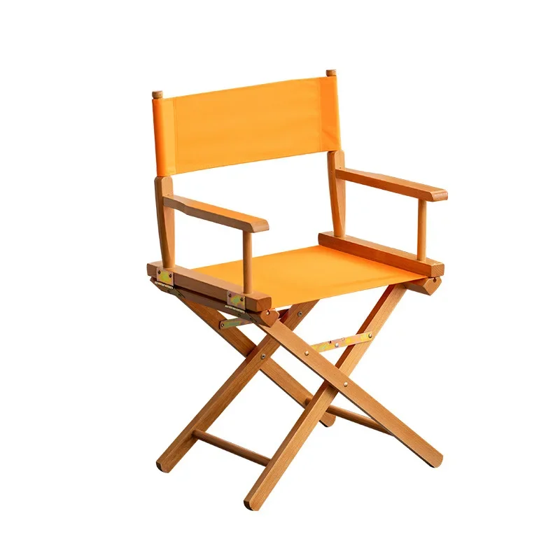 Portable solid wood folding chair, outdoor leisure chair, makeup chair