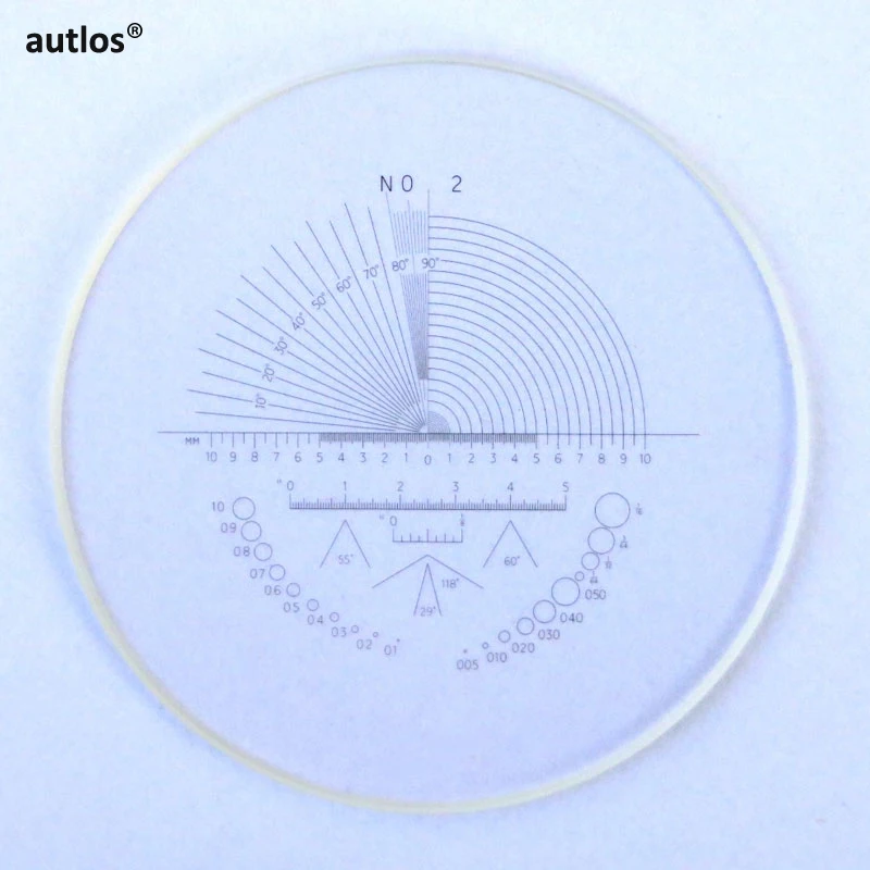 948 Optical Glasses X Ruler Stage Micrometer Eyepiece Reticle Calibration Slide for Microscope Angle Dot Ruler Measurement