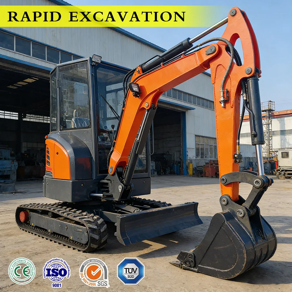 

3-тонный мини-экскаватор с гибким поворотом на 360 градусов, сертифицированный CE, для домашнего использования, на гусеничном ходу, для работы с Kubota.