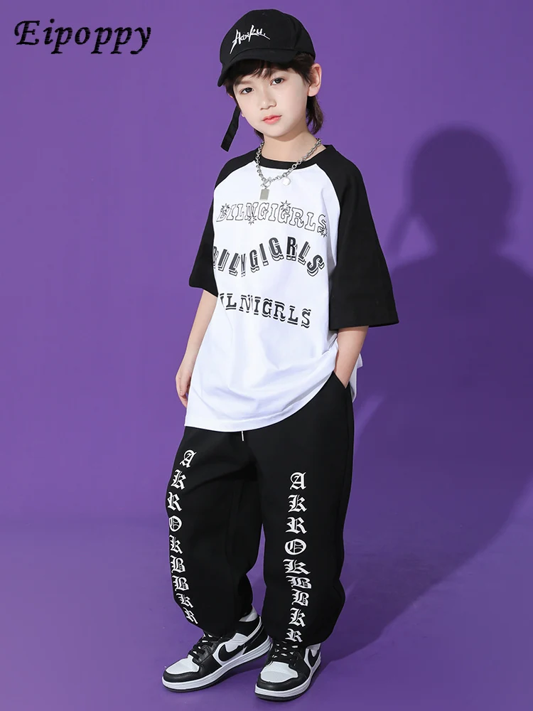 بدلة عصرية هيب هوب للأطفال ، ملابس أداء المنصة ، ملابس للبنات