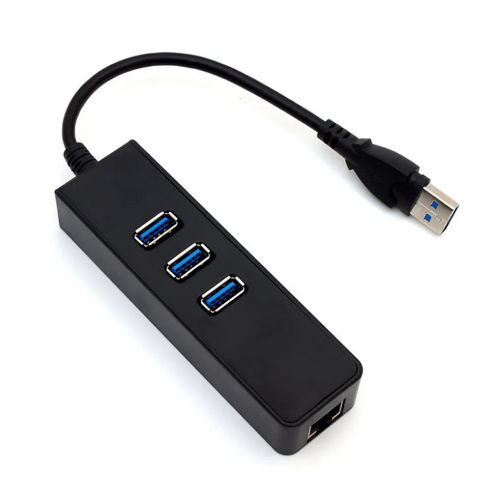 

USB 3.0 Hub 3 Port Gigabit Ethernet Adapter Rj45 Lan Network 10 1000mbps USB to Ethernet Adapter for Desktop Laptop