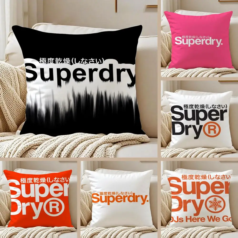 Streetwear Mode S-Superdry Kissenbezug Anti-Staubmilben Unsichtbarer Reißverschluss Kurzplüsch Sofakissen