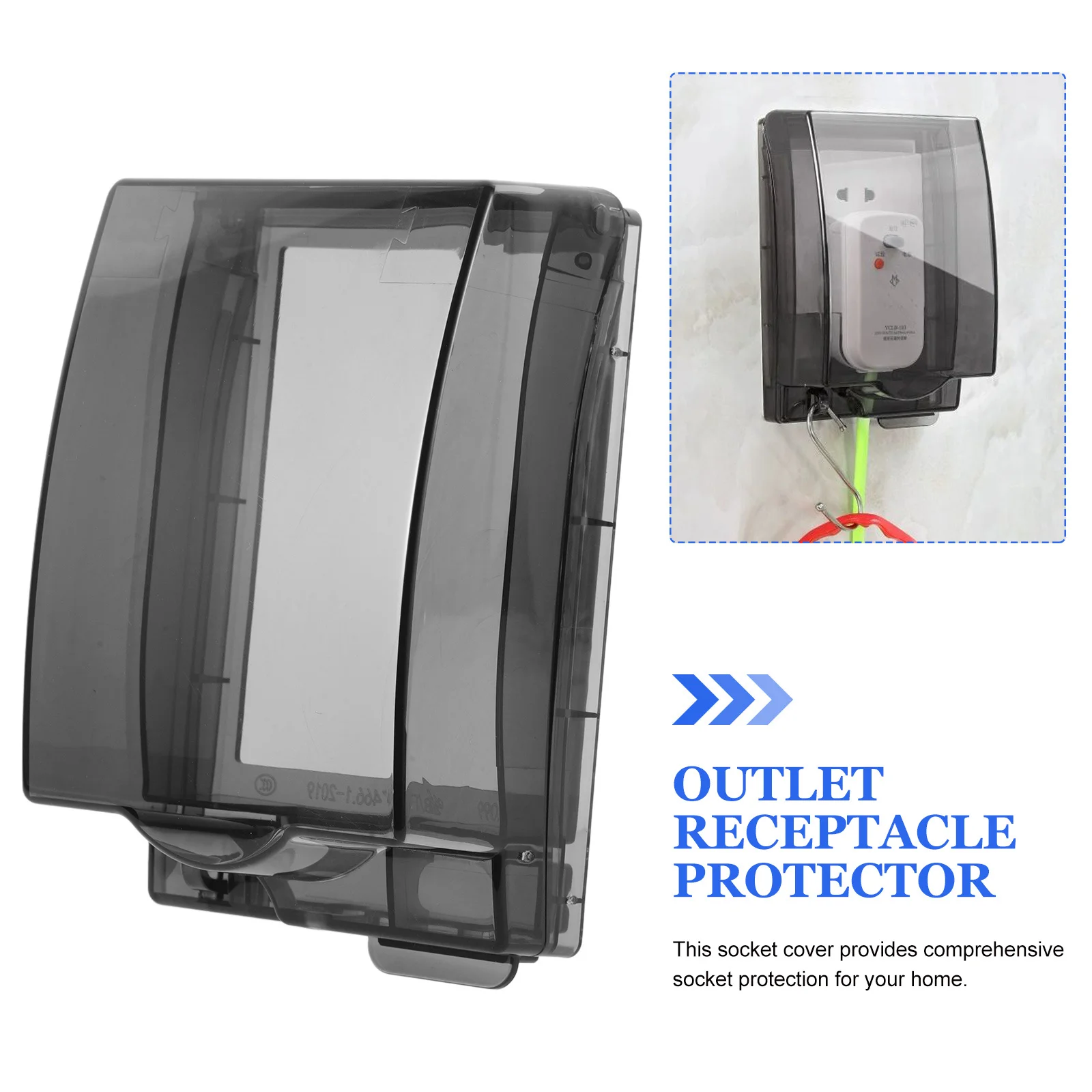 Bathroom Socket Cover Receptacle Protector PP Material Easy Install Adhesive Splashproof Design Outlet Cover Plug Protector