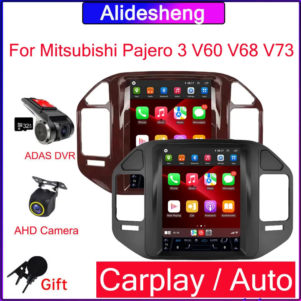 For Mitsubishi Pajero V60 V68 V73 1999-2006 Tesla style Screen