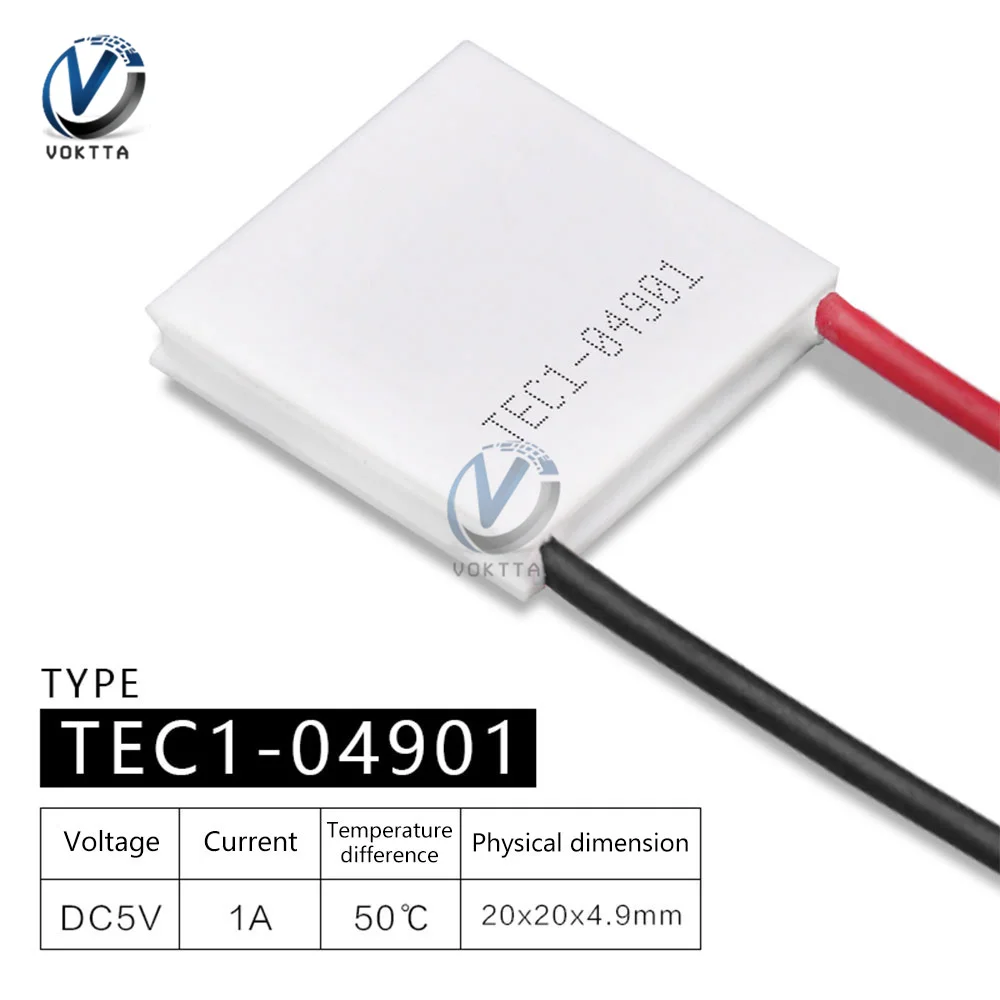 TEC1-04901 TEC1-04902 Refrigeration Plate Small Power Semiconductor Refrigerator Thermoelectric Cooler Peltier 5V 5W