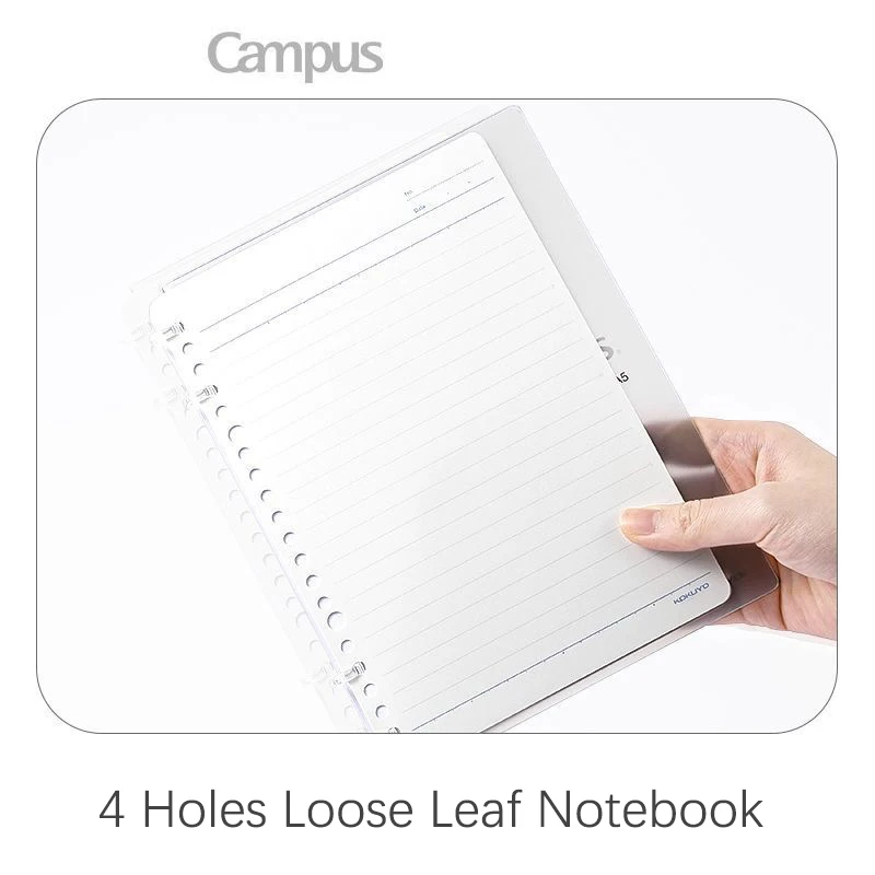 KOKUYO Campus Smartring Loose Leaf Notebook 4 holes Thin Portable Smart Ring Binder Note A5 B5 Easy To Replace paper