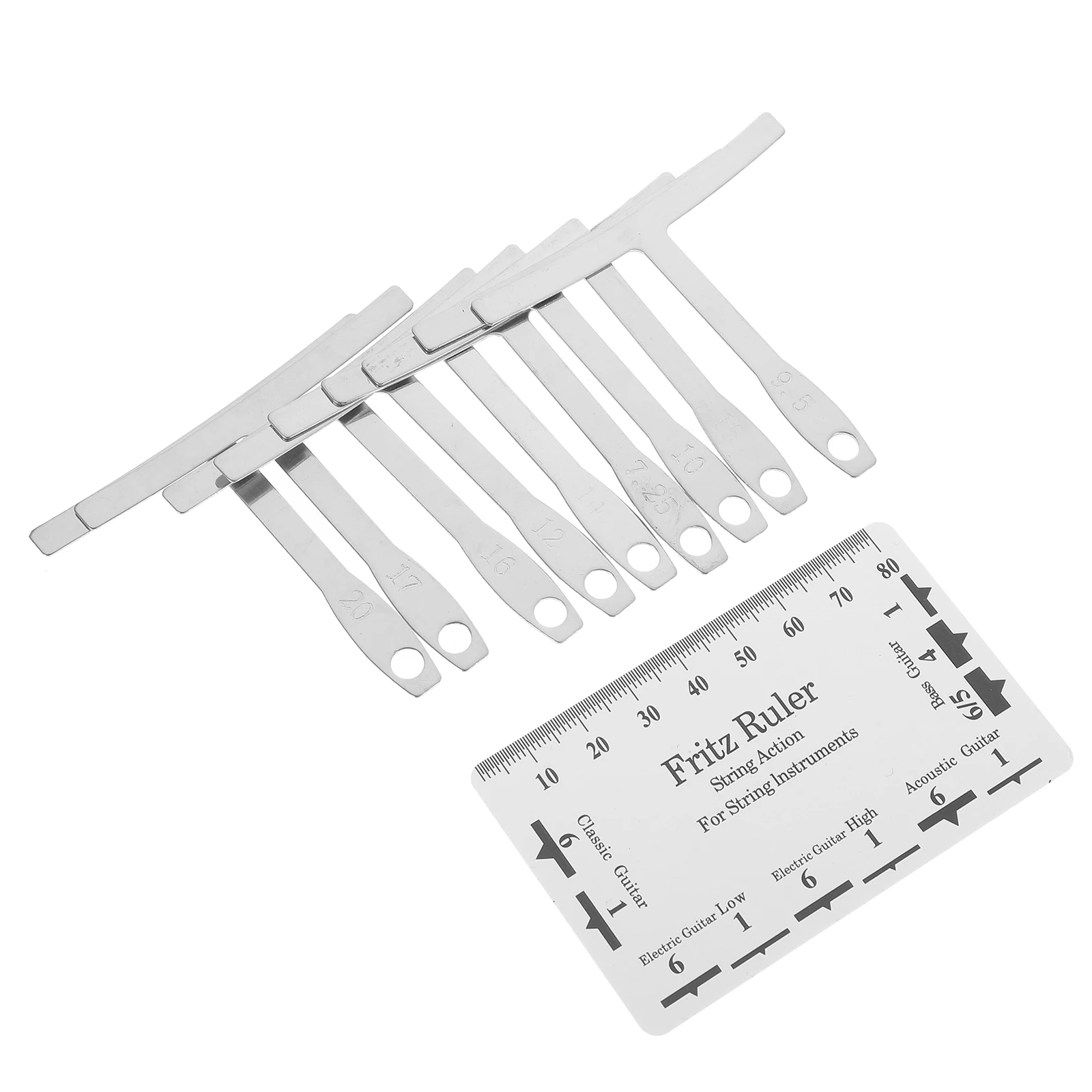 

Double-Sided Etching String Height Measurement Ruler Luthier Set Anti-Rust Smooth Edges Guitar Repair Setup Tool Kit Nut Groove