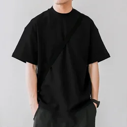 Mens Streetwear Turtleneck Tshirt Men Solid Color Male Oversized Hip Hop T Shirt Man Casual Short Sleeve T-shirts Tops Tees