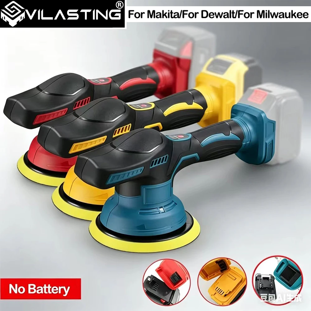 Car Polisher 8 Gears Adjustable Auto Cordless Electric Waxing Sanding Sealing Glaze Tool Fit Dewalt/Milwaukee/makita 20V Battery