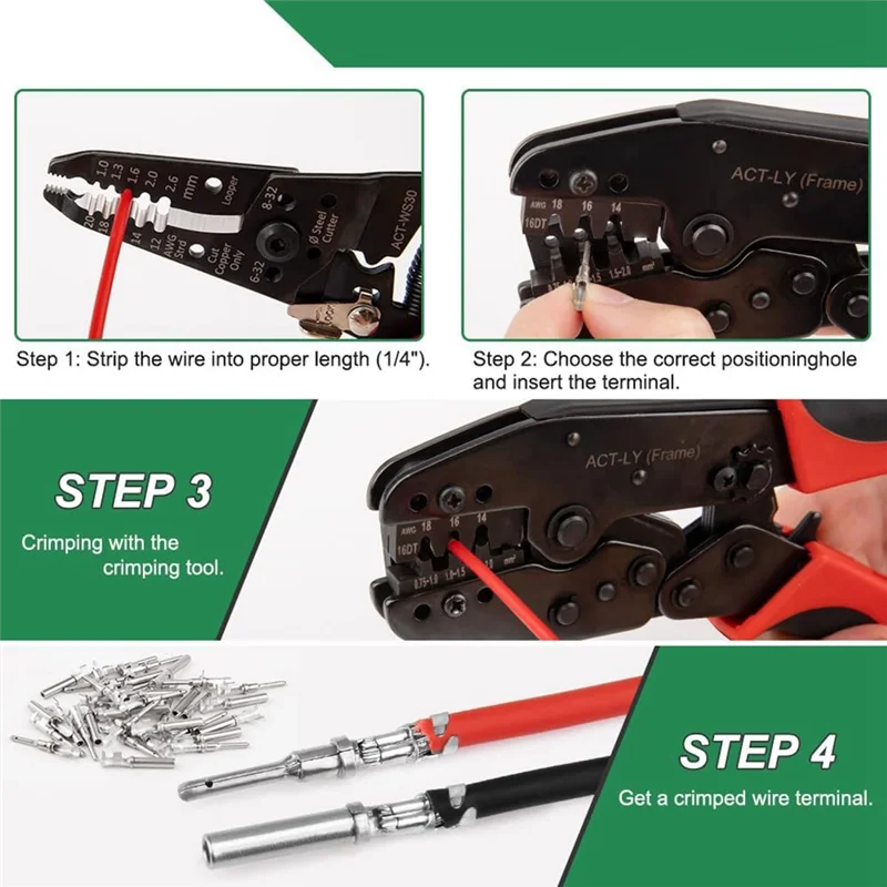 

AEA9-DT Connector Terminal Kit Size 16,Male Pins 1060-16-0122 / Female Sockets 1062-16-0122 Open Barrel Style Contact