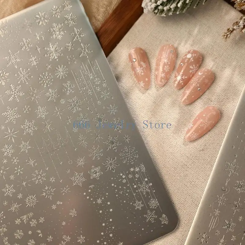 F2TD Lightweight Metal Stamp Tool Stylish Patterns Portable Stainless Steel Stencil For Artistic Manicures