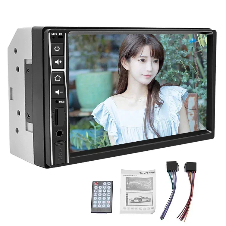 7032B wholesale 12V 7 inch 800*480 Touch Screen double din LCD stereo Car Radio carplay monitor