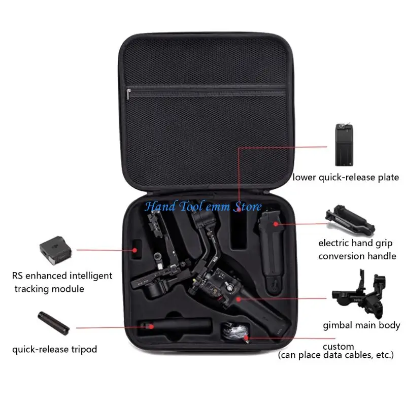 

H37F Customized Organizers Bag For RS5 Stabilizers Case Including Hand Carry Handle And Crossbody Shoulder Strap Box