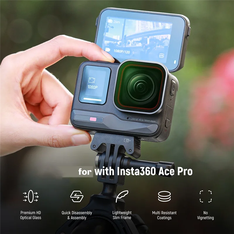 4 عبوات من فلتر PL طارد للماء ND16 ND32 ND 64 مجموعة مرشحات لكاميرا Insta 360 Ace Pro Action #6
