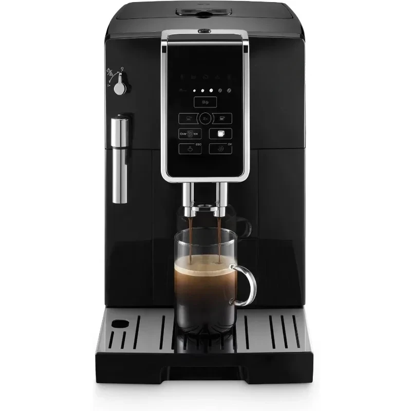 

Espresso Machine, Black Automatic Bean To Cup Brewing, Built-In Steel Burr Grinder&Manual Frother - One Touch Hot & Iced Coffee