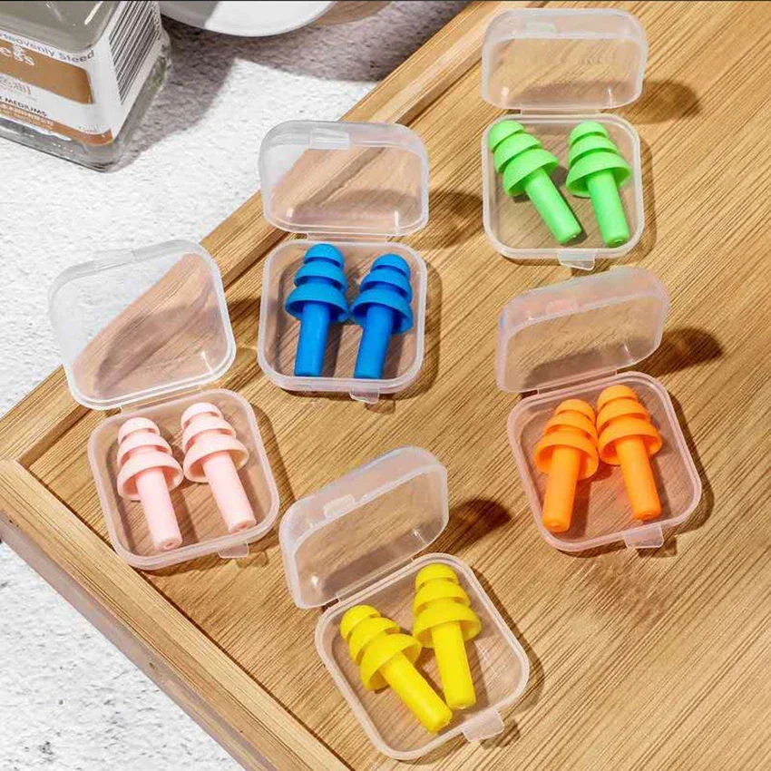 1Set Soft Silicone Ear Plug Sound Insulation Ear Protection Earplug Anti Noise Snoring Sleeping Plugs For Travel Noise Reduction