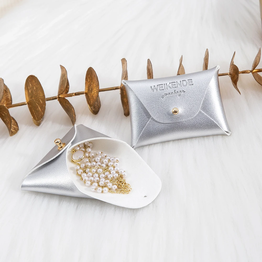 7*5 سنتيمتر 10*7 سنتيمتر الإبداعية تنقش لطيف الراقية خاتم الزواج هدية التعبئة والتغليف مجوهرات حقيبة التخزين قلادة صغيرة بولي Leather الجلود المفاجئة الحقيبة #3