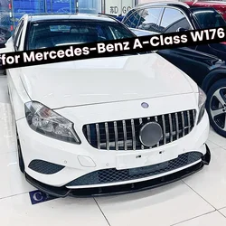 Front Bumper Spoiler Lip Splitter Cover for Mercedes-Benz A-Class W176  A180 A200 A250 Standard  2013 2014 2015 ABS Accessories