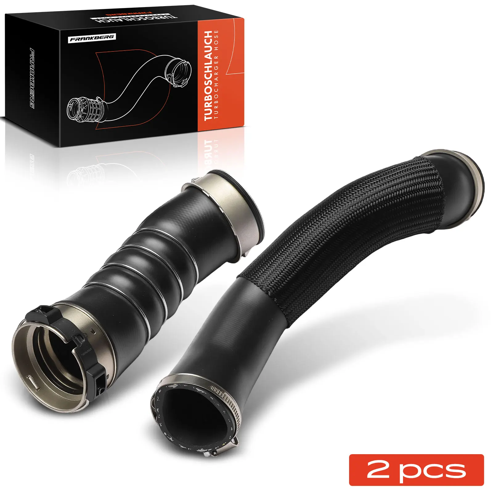Frankberg 2x Ladeluchtslang Turboslang Inlaatslang Ladeluchtkoeler Links Rechts voor BMW X5 E70 F15 F85 X6 E71 11614737106