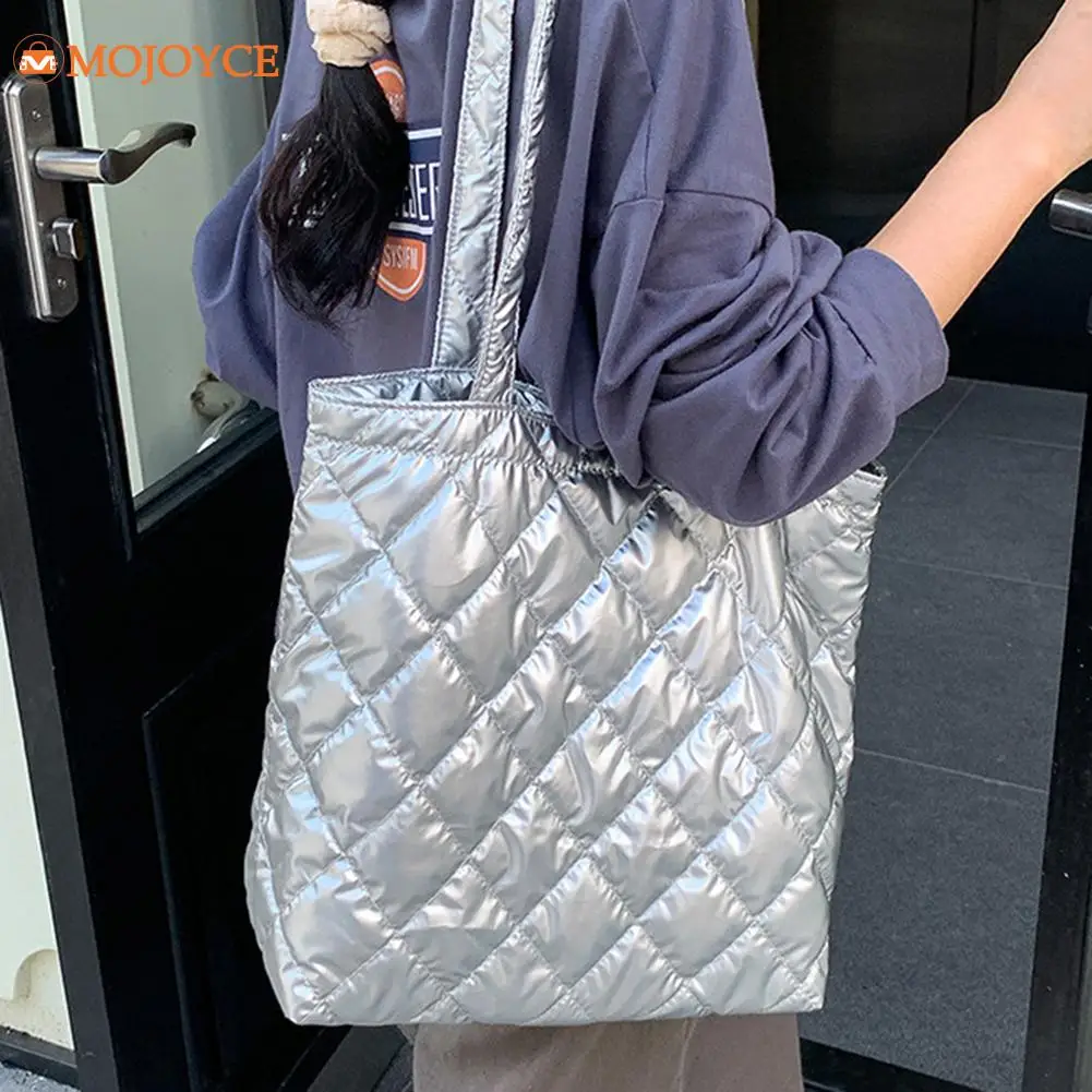 PU Leather Shoulder Bag for Women Diamond Quilted Designer Handbag Versatile Large Ladies Tote Bag High Capacity Underarm Purses