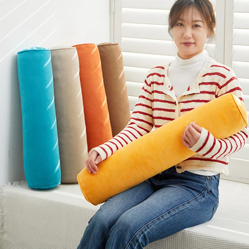 Unstuffed Velvet Cylindrical Pillowcase Cushion Cover 40/60/80/100/120cm Long Bolster Pillowcase Roll Neck Headrest No Filling  