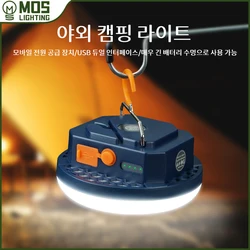 MOSLIGHTING 7200maH Rechargeable LED Camping Light Strong Lamp with Magnet Zoom Portable Flashlight Tent Lamp Work Home Lighting