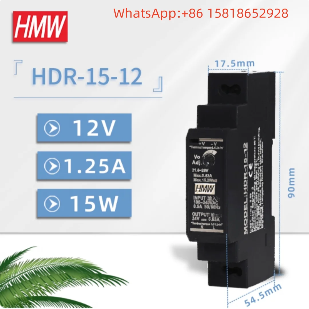 

HDR-15-12 HDR-30-12 HDR-60-12 HDR-100-12 HDR-150-24 Рельсовый источник питания Mean Well, дальность оригинального запаса