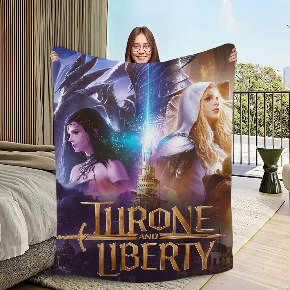 Throne and Liberty Game Blanket Blanket for Couch Sofa Travel Home Hiking Picni Bed Beding Flannel Blanket birthday gift