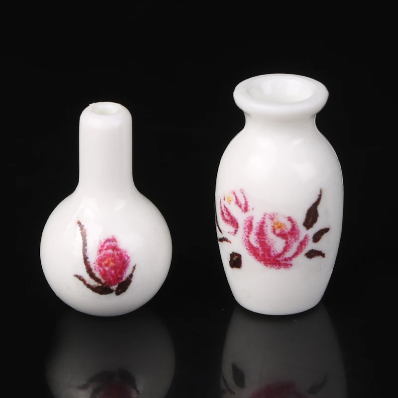 5 teile/satz 1:12 Puppenhaus Miniatur Vase Blumen arrangeur Blumentopf Modell für Puppenhaus Hausgarten Dekor Zubehör Kinderspiel zeug