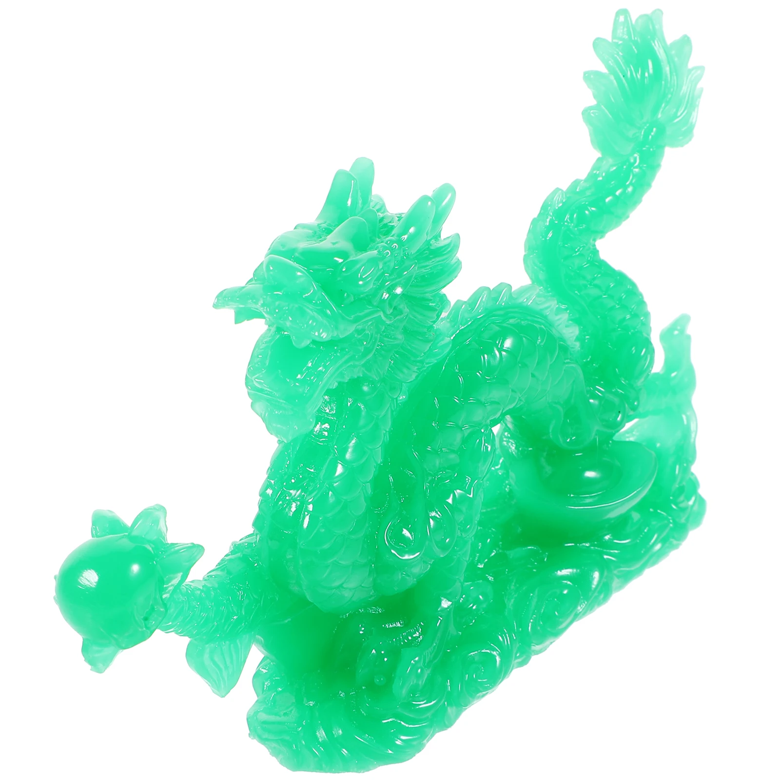 

Resin Dragon Statue Figurine Small Size Chinese Decor Imitation Jade Feng Shui Home nament Lucky Symbol Craftsmanship Durability