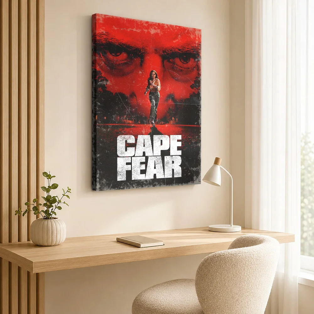 Cape Fear Movie Framed Canvas Poster Personalized Vintage Movie Wall Art for Home Theater Decor Collectible Ready to Hang Gift