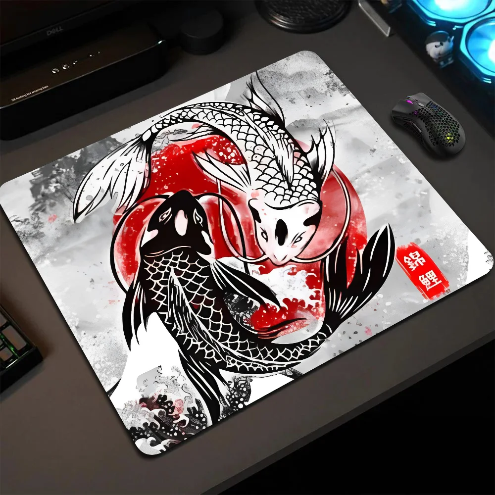 

Yinyang Fish Mousepad Small LockEdge Mouse Pad For Gamers Computer Desk Pad Rectangular Anti-slip Rubber